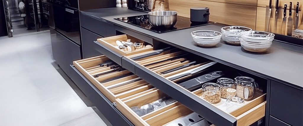 Image showing clever kitchen storage.