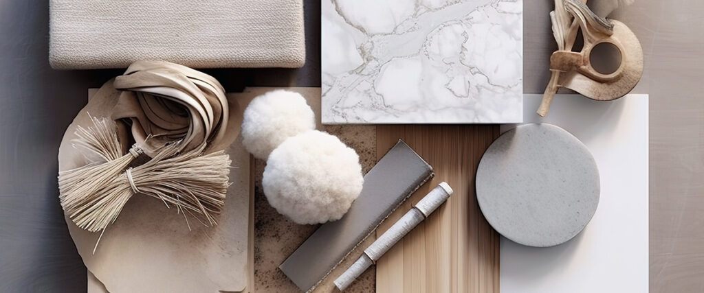 Image showcasing a variety of materials for bathroom vanities.